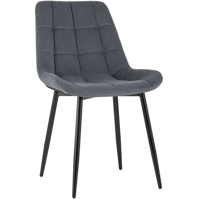 Стул NANCY Chair Темно-Серый Цвет Черные Ножки Серый Черный Стул NANCY Chair Темно-Серый Цвет Черные Ножки Серый Черный в Орле | Loft Concept