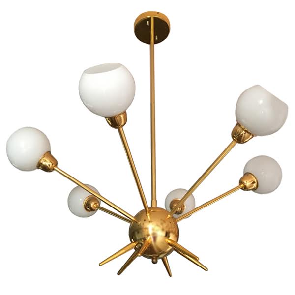 Люстра Mace Chandelier Глянцевое золото Белый Люстра Mace Chandelier Глянцевое золото Белый в Орле | Loft Concept
