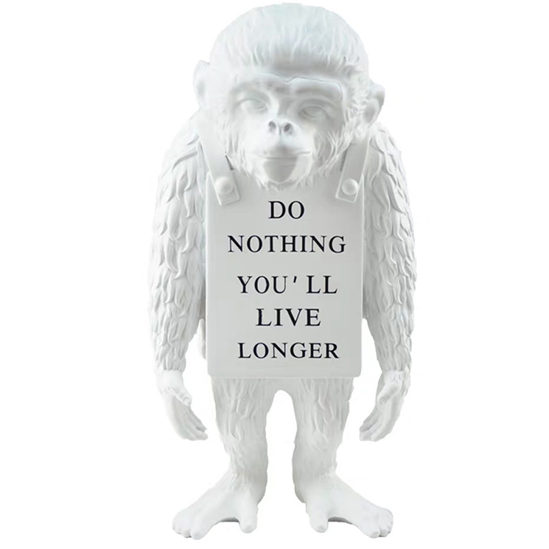 Статуэтка Banksy Lying Monkey White Белый Статуэтка Banksy Lying Monkey White Белый в Орле | Loft Concept