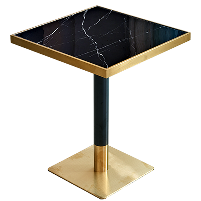 Обеденный стол Bjorn Table Square Черный Латунь сатинированная Обеденный стол Bjorn Table Square Черный Латунь сатинированная в Орле | Loft Concept
