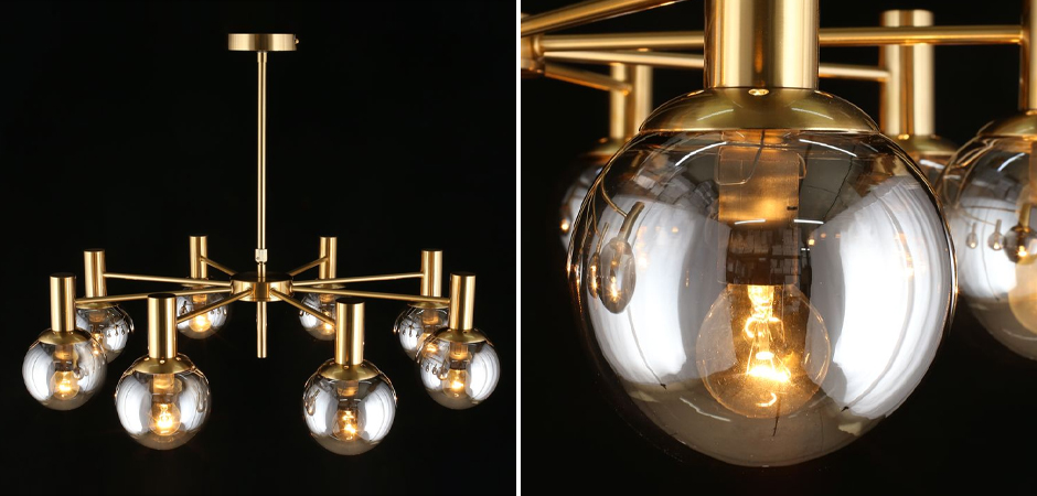Люстра с дымчатым стеклом Smoke Glass Люстра с дымчатым стеклом Smoke Glass - Loft-Concept в Орле
