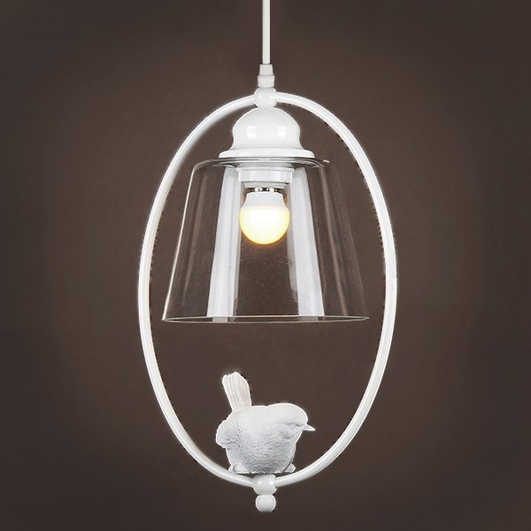 Подвесной светильник Provence Bird Oval Pendant Белый Подвесной светильник Provence Bird Oval Pendant Белый в Орле | Loft Concept