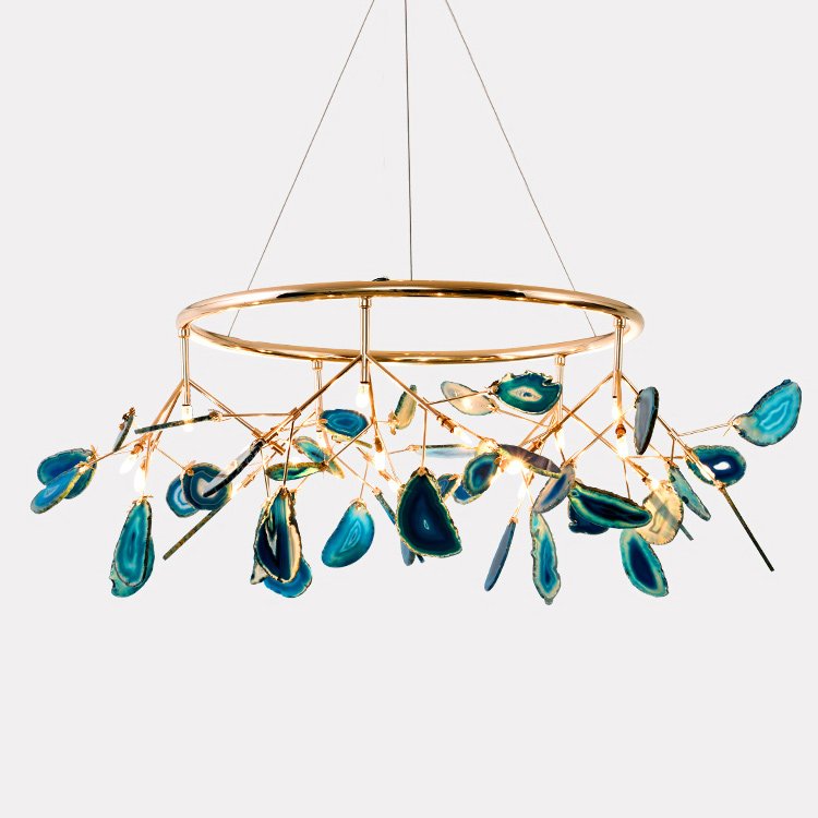 Люстра Crown of Agate Глянцевое золото Люстра Crown of Agate Глянцевое золото в Орле | Loft Concept