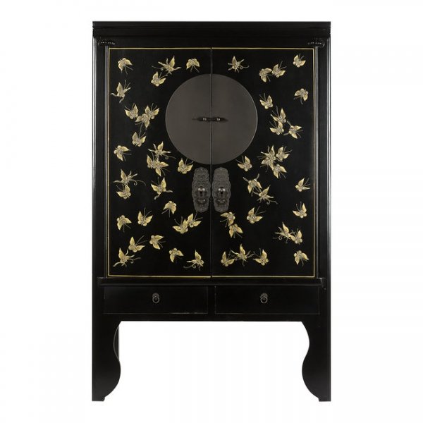 Шкаф Chinese Butterfly Black Черный Шкаф Chinese Butterfly Black Черный в Орле | Loft Concept