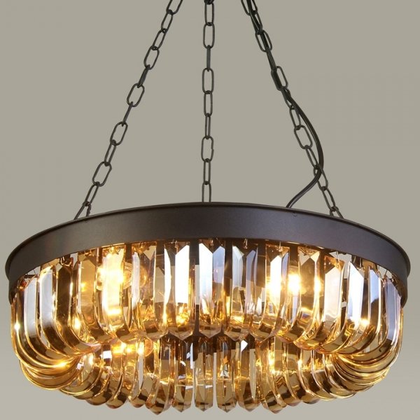 Люстра Crystal Round Frozen Pendant Черный Люстра Crystal Round Frozen Pendant Черный в Орле | Loft Concept