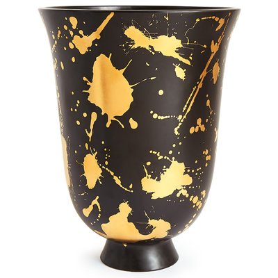 Ваза Futura Drip Urn Jonathan Adler Черный Золотой Ваза Futura Drip Urn Jonathan Adler Черный Золотой в Орле | Loft Concept