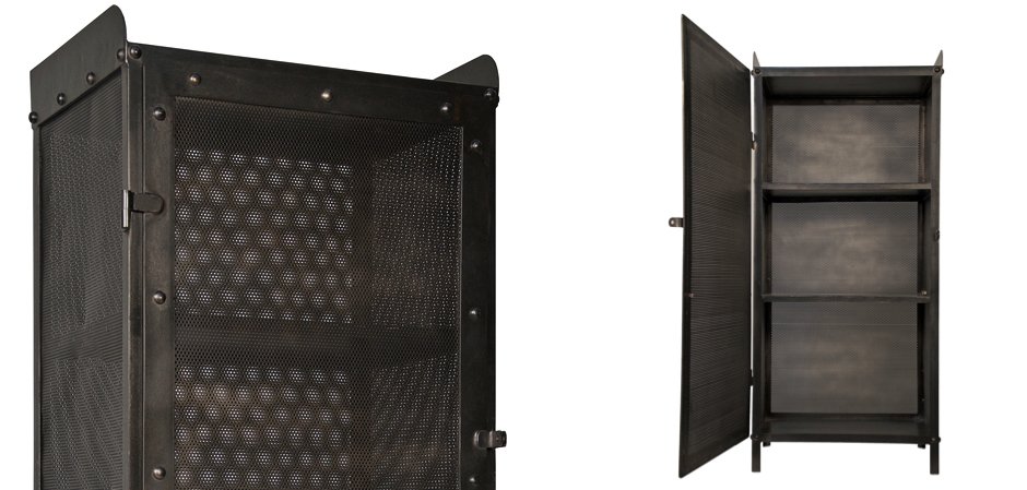 Буфет Industrial Loft Dark Metal Tall Cabinet Буфет Industrial Loft Dark Metal Tall Cabinet - Loft-Concept в Орле