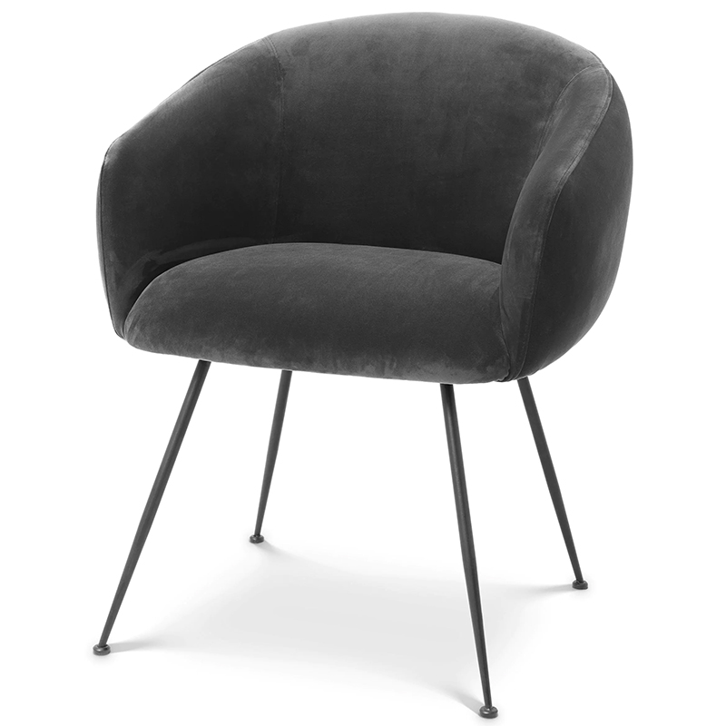 Стул Eichholtz Dining Chair Elbury Dark Grey Серый Черный в Орле | Loft Concept 