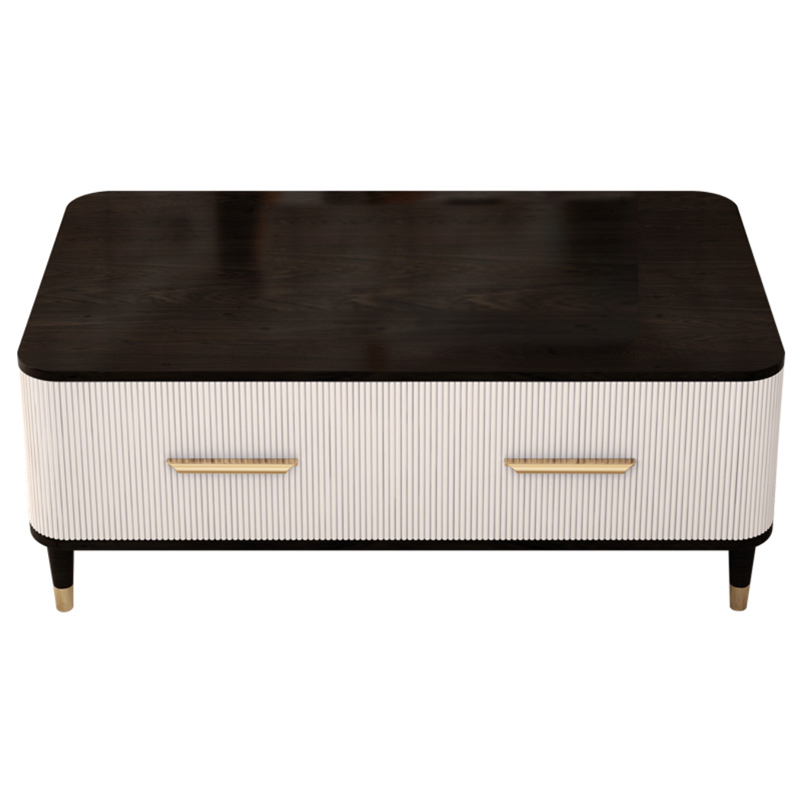 Birmingham Textured Coffee Table White Коричневый Молочный Birmingham Textured Coffee Table White Коричневый Молочный в Орле | Loft Concept