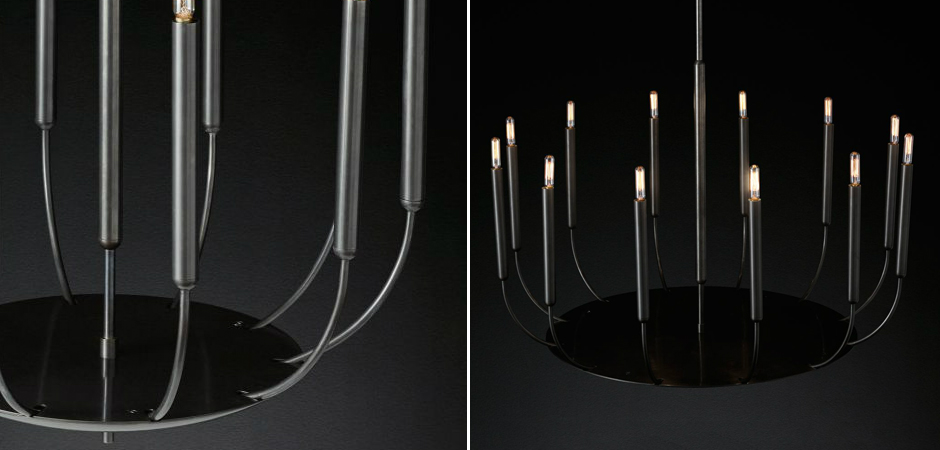 Люстра RH Quenouilles Round Chandelier black Люстра RH Quenouilles Round Chandelier black - Loft-Concept в Орле