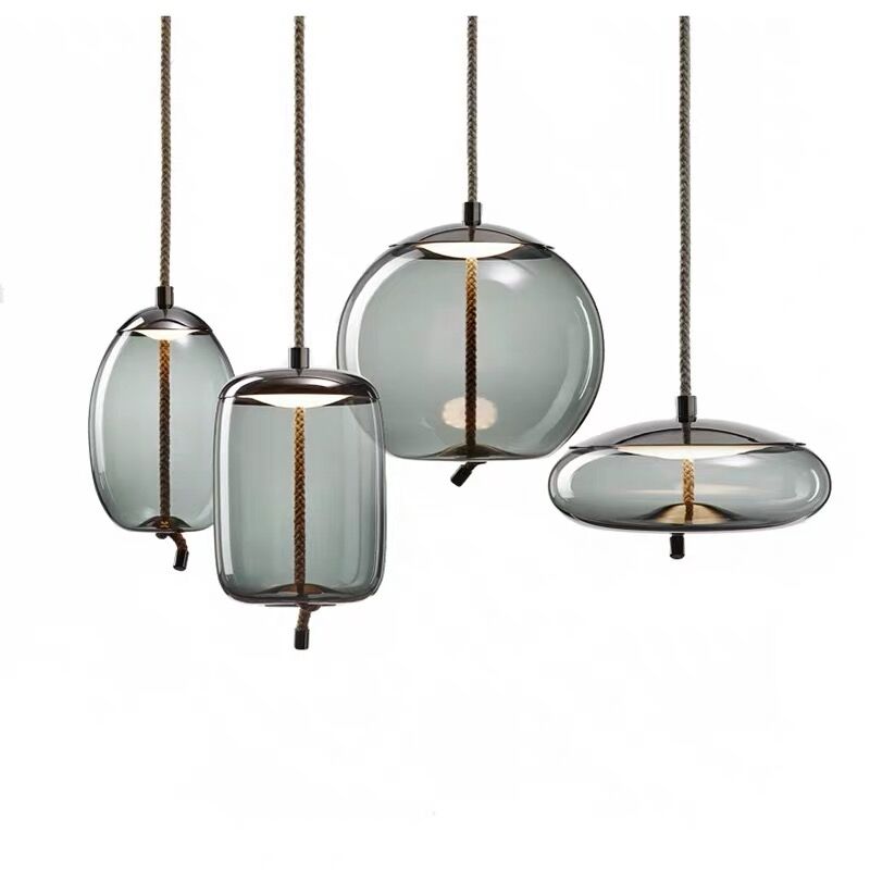 Подвесной светильник KNOT Small Gray glass Серый (Gray) Серебряный Подвесной светильник KNOT Small Gray glass Серый (Gray) Серебряный в Орле | Loft Concept