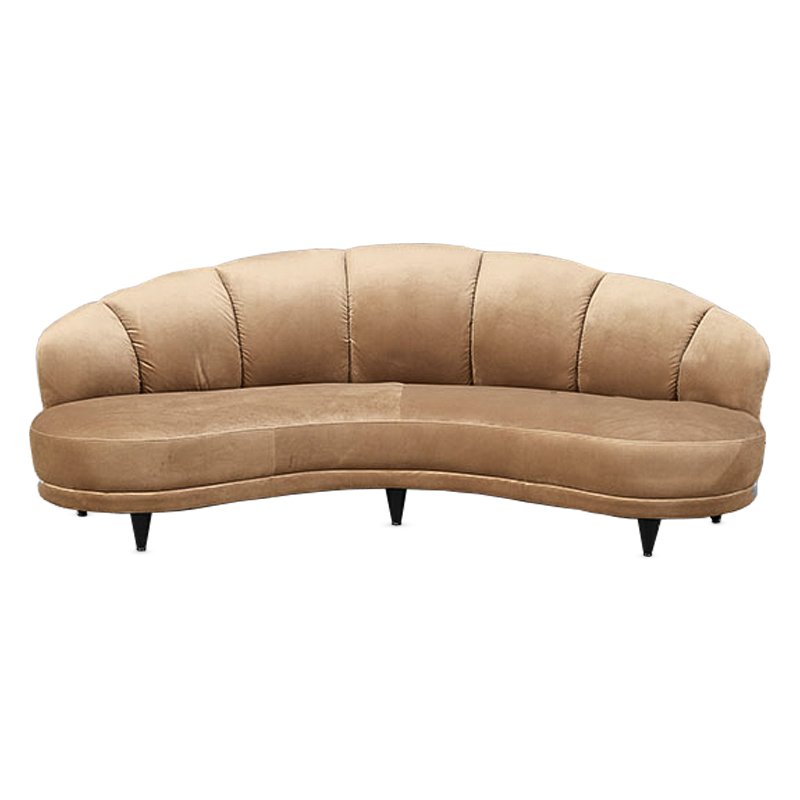 Диван Vanilla Croissant Sofa Бежевый Черный в Орле | Loft Concept 