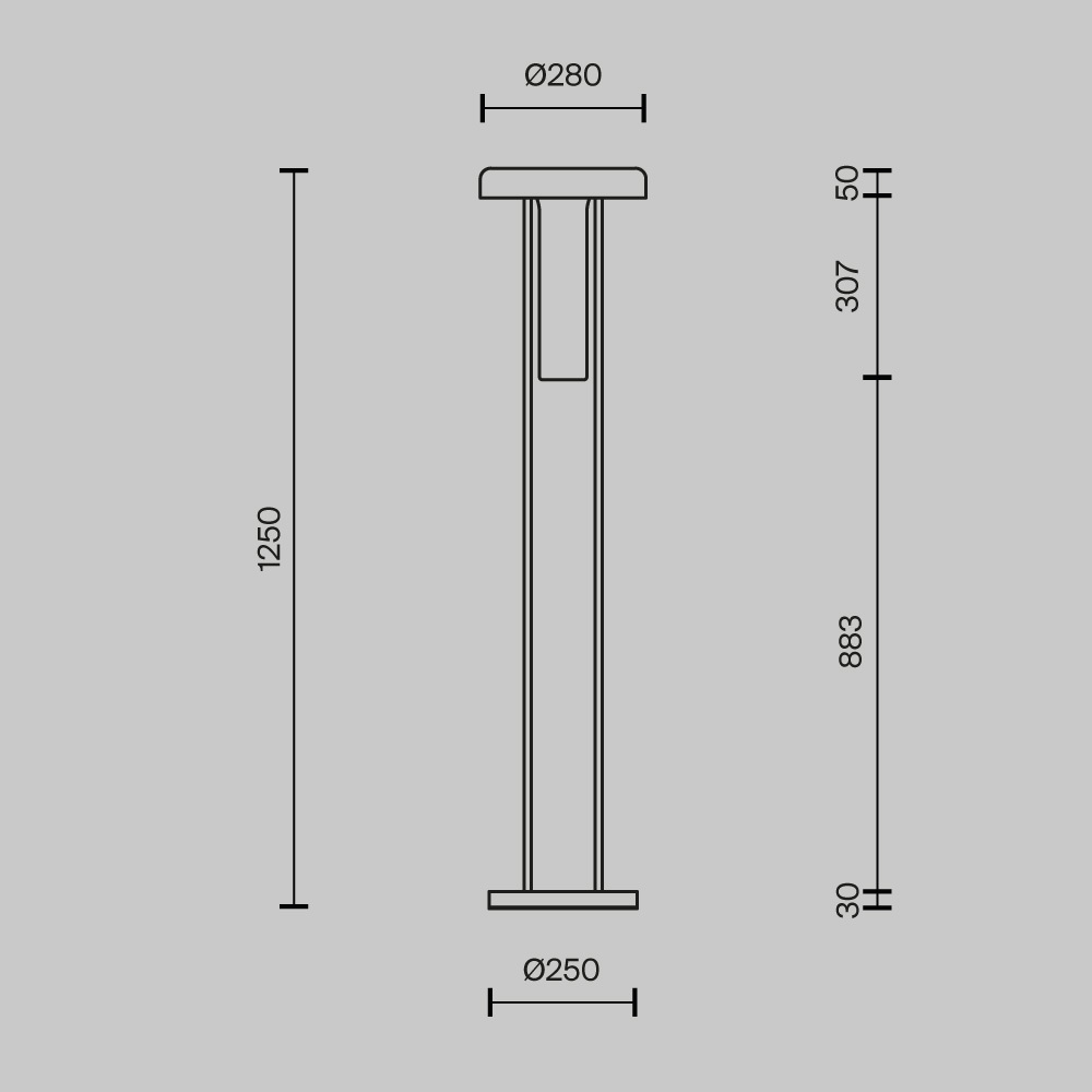 Напольный торшер светодионый Ikebana Black 3000К 24Вт в Орле