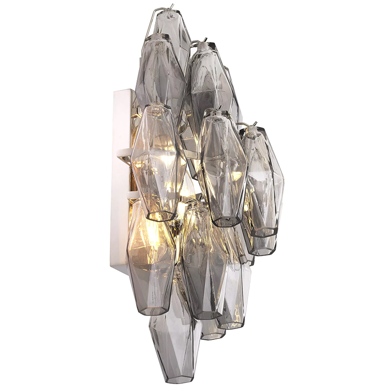 Бра Eichholtz Wall Lamp Benini Smoke Никель Стекло Смок Бра Eichholtz Wall Lamp Benini Smoke Никель Стекло Смок в Орле | Loft Concept