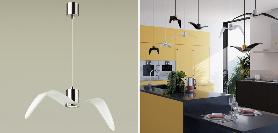 Подвесной светильник Seagull Chrome белый Подвесной светильник Seagull Chrome белый - Loft-Concept в Орле