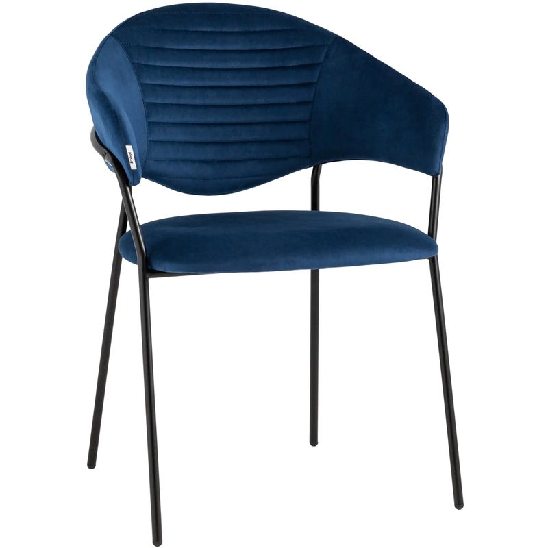Стул Alexis Chair Синий Велюр Синий Черный Стул Alexis Chair Синий Велюр Синий Черный в Орле | Loft Concept
