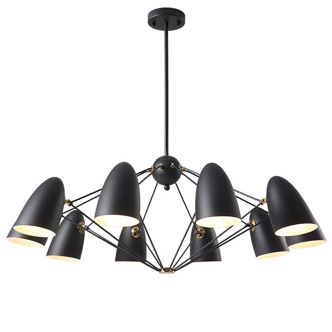 Люстра JLYLITE 10-Light Sputnik Chandelier Black Черный Люстра JLYLITE 10-Light Sputnik Chandelier Black Черный в Орле | Loft Concept