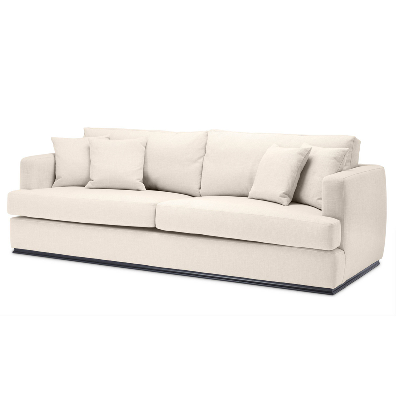 Диван Eichholtz Sofa Hallandale Молочный Черный Диван Eichholtz Sofa Hallandale Молочный Черный в Орле | Loft Concept