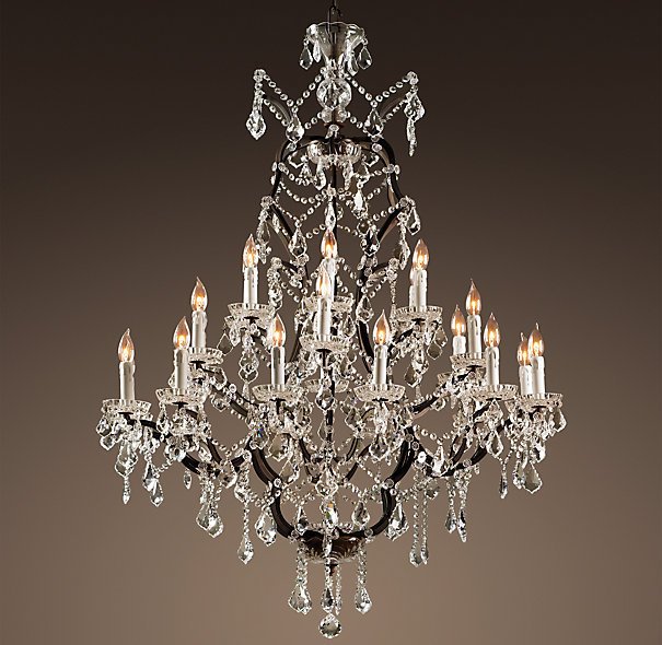 Люстра 19TH C. ROCOCO IRON & CLEAR CRYSTAL 25 Прозрачное Стекло Бурая ржавчина Люстра 19TH C. ROCOCO IRON & CLEAR CRYSTAL 25 Прозрачное Стекло Бурая ржавчина в Орле | Loft Concept