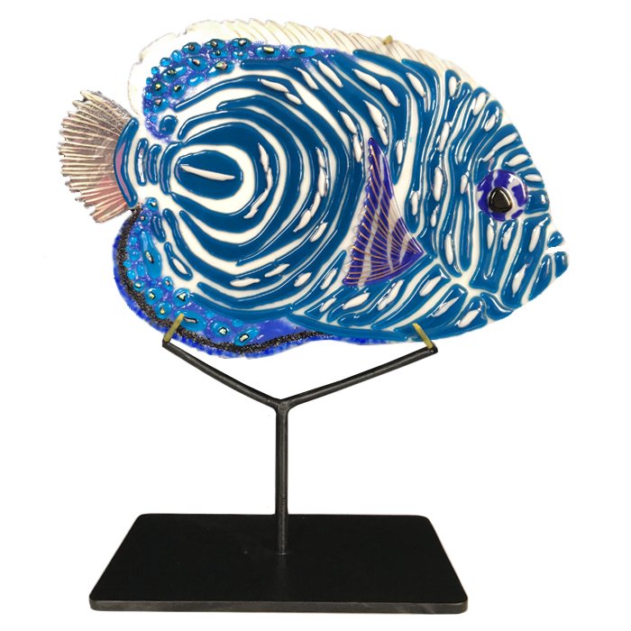 Статуэтка на подставке Blue Fish Синий Черный Статуэтка на подставке Blue Fish Синий Черный в Орле | Loft Concept