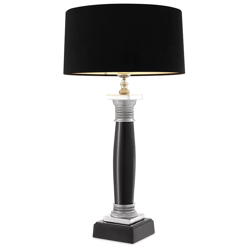 Настольная лампа Eichholtz Table Lamp Napoleon Black Черный Никель Настольная лампа Eichholtz Table Lamp Napoleon Black Черный Никель в Орле | Loft Concept