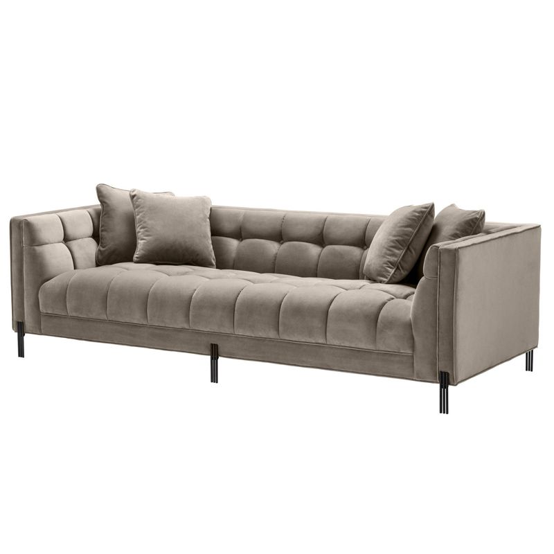 Диван Eichholtz Sofa Sienna greige Бежево-серый Темная бронза в Орле | Loft Concept 
