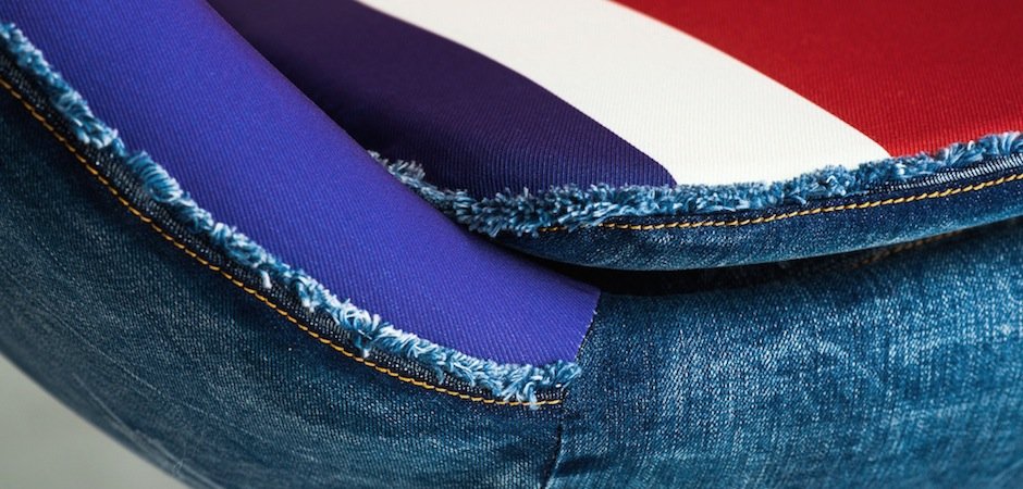 Кресло яйцо Egg Union Jack Denim Кресло яйцо Egg Union Jack Denim - Loft-Concept в Орле