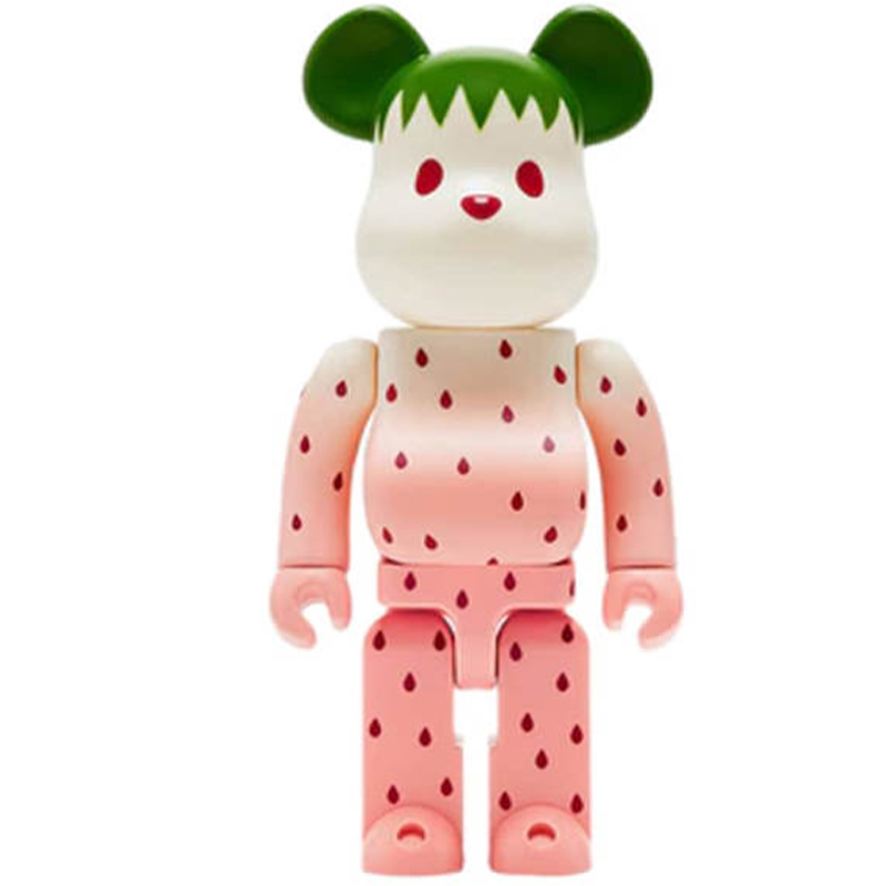 Статуэтка Bearbrick Strawberry Белый Розовый Зеленый в Орле | Loft Concept 