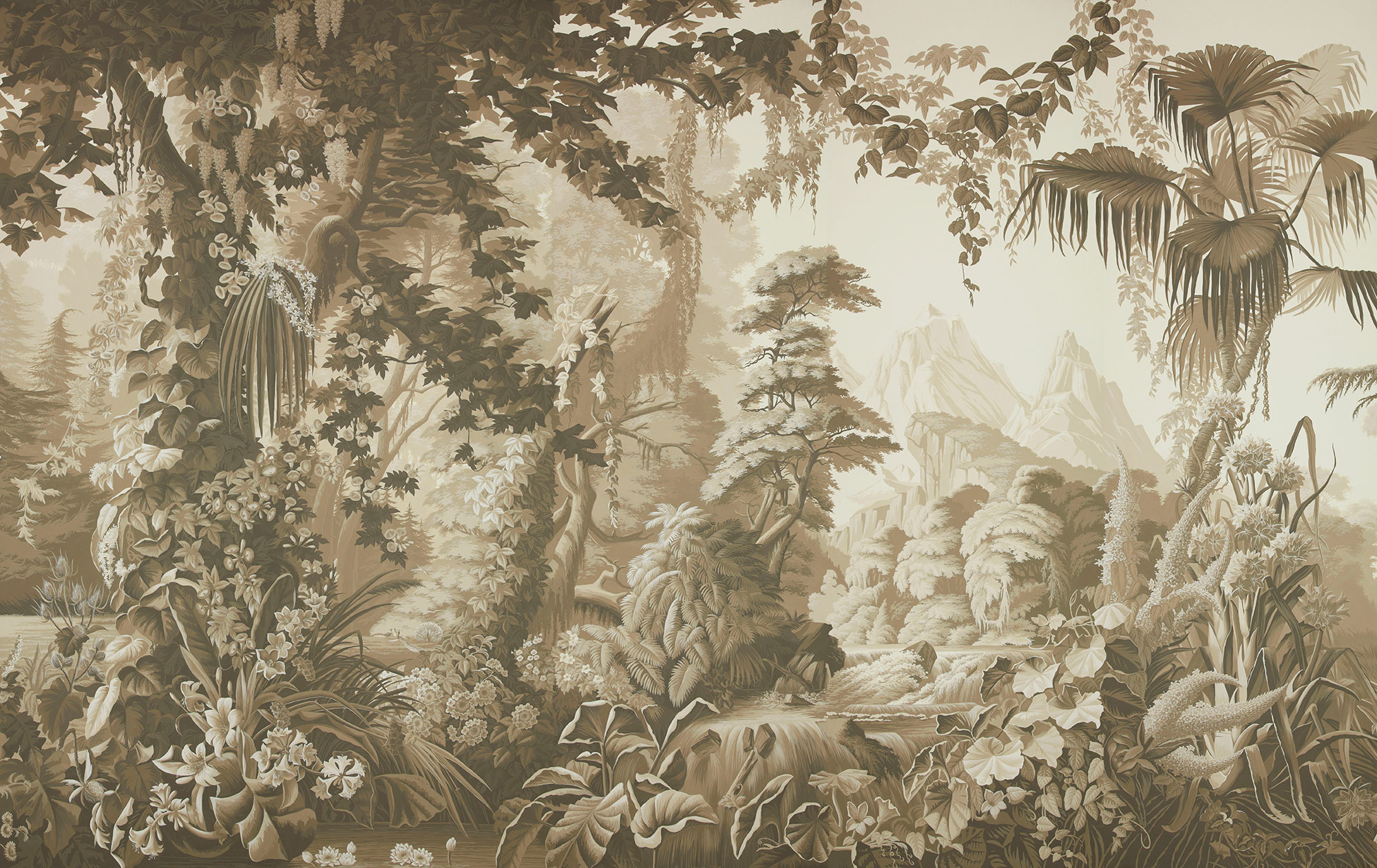 Обои ручная роспись L'Eden Sepia on scenic paper Обои ручная роспись L'Eden Sepia on scenic paper - постер Loft-Concept в Орле
