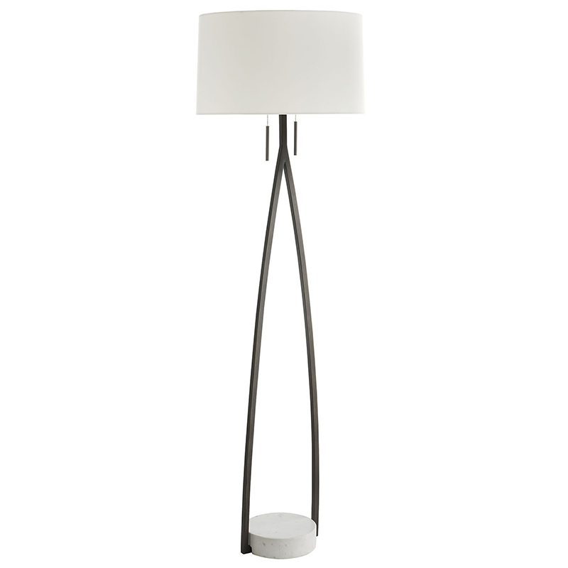 Торшер Arteriors KENNA FLOOR LAMP Черный Белый Торшер Arteriors KENNA FLOOR LAMP Черный Белый в Орле | Loft Concept