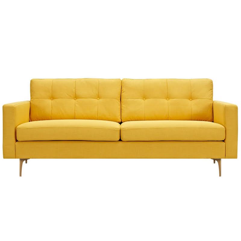 Диван Papaya Yellow Greta Sofa Диван желтая шерсть Желтый Диван Papaya Yellow Greta Sofa Диван желтая шерсть Желтый в Орле | Loft Concept