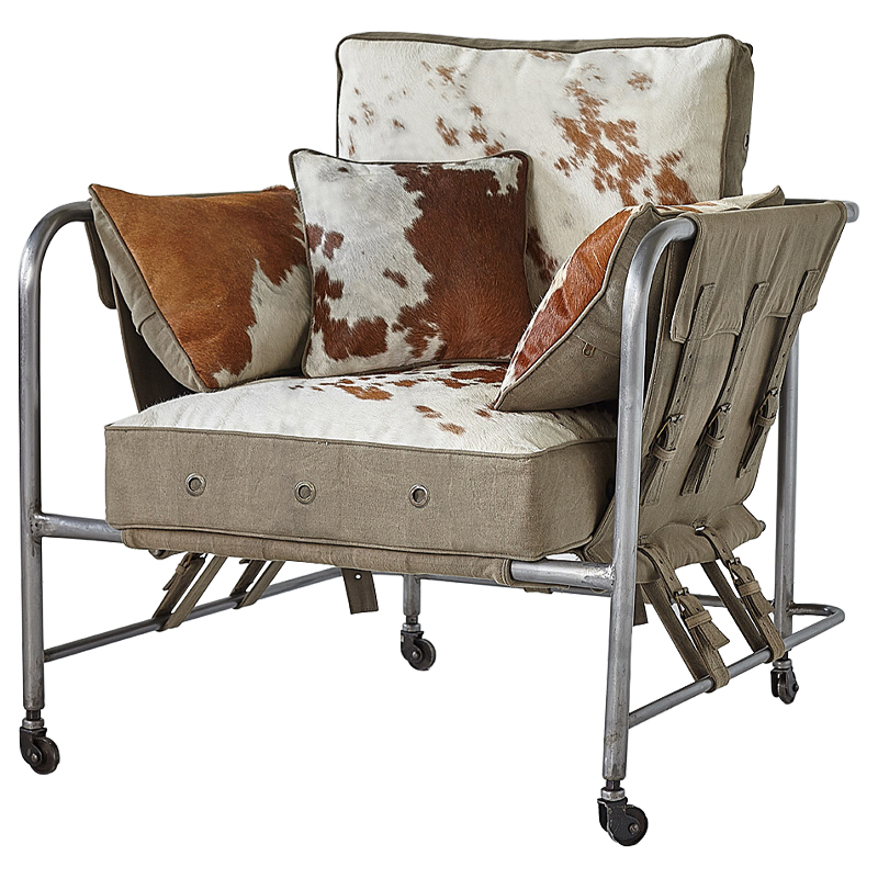 Кресло Dallas Armchair Бежево-серый Бежевый Коричневый Кресло Dallas Armchair Бежево-серый Бежевый Коричневый в Орле | Loft Concept