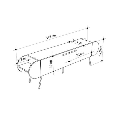 ТВ-тумба серая с 2-мя откидными дверцами и 2-мя открытыми полками CAPSULE TV STAND RETRO GREY ТВ-тумба серая с 2-мя откидными дверцами и 2-мя открытыми полками CAPSULE TV STAND RETRO GREY в Орле