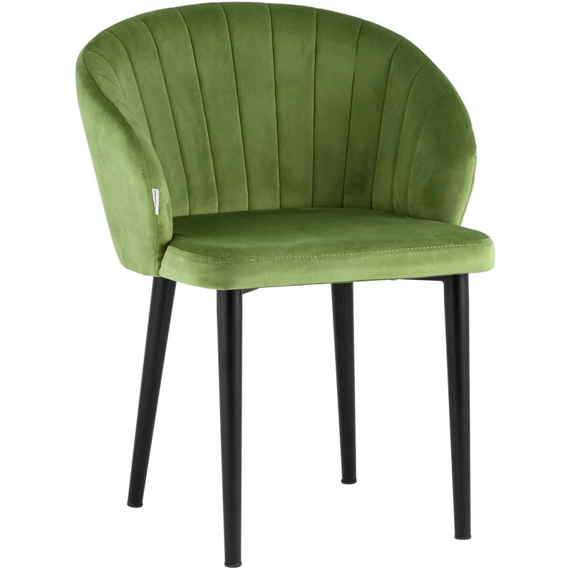 Стул Balsari Chair Велюр Зеленый Лайм Лайм Черный Стул Balsari Chair Велюр Зеленый Лайм Лайм Черный в Орле | Loft Concept