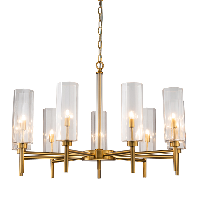 Люстра Claudine Chandelier 80 Латунь Прозрачный Люстра Claudine Chandelier 80 Латунь Прозрачный в Орле | Loft Concept
