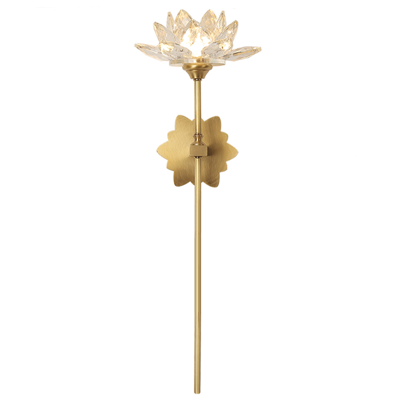 Бра Хрустальный Цветок Лотоса Lotus flower Wall Clear Glass D Латунь Прозрачное Стекло Бра Хрустальный Цветок Лотоса Lotus flower Wall Clear Glass D Латунь Прозрачное Стекло в Орле | Loft Concept