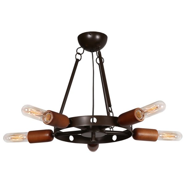 Люстра Loft Star Pendant 5 Ring Черный Коричневый Люстра Loft Star Pendant 5 Ring Черный Коричневый в Орле | Loft Concept