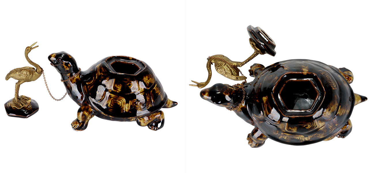 Чайник фарфоровый в виде черепахи Crane & Turtle - фото