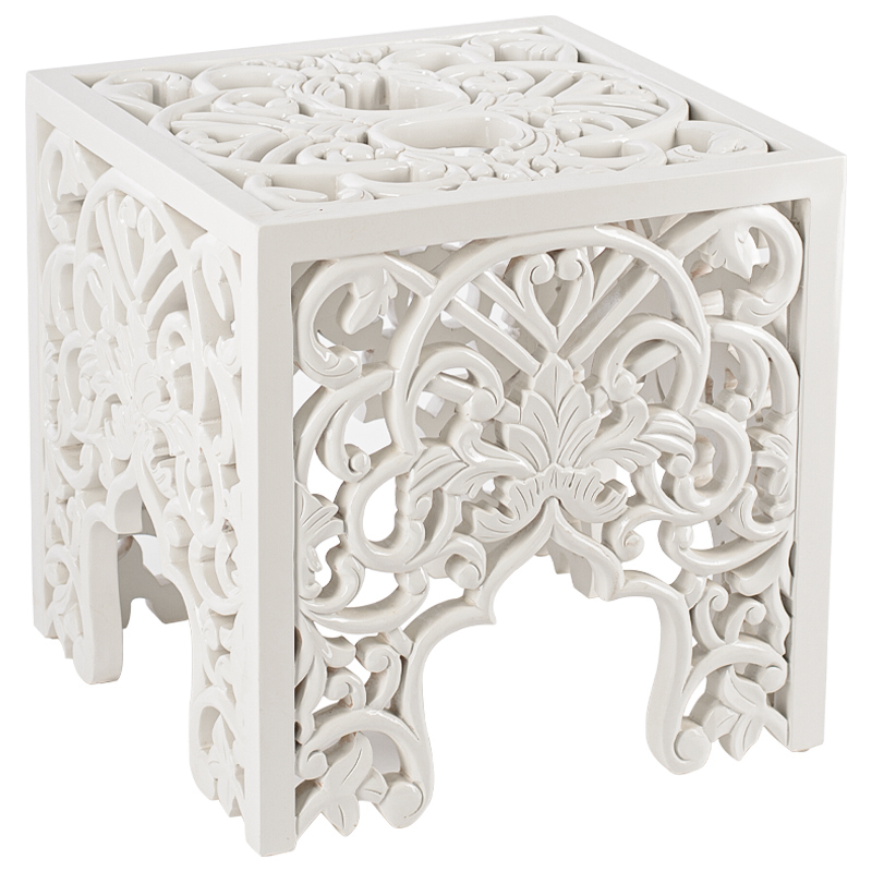 Приставной стол Side Table White lace Белый Приставной стол Side Table White lace Белый в Орле | Loft Concept