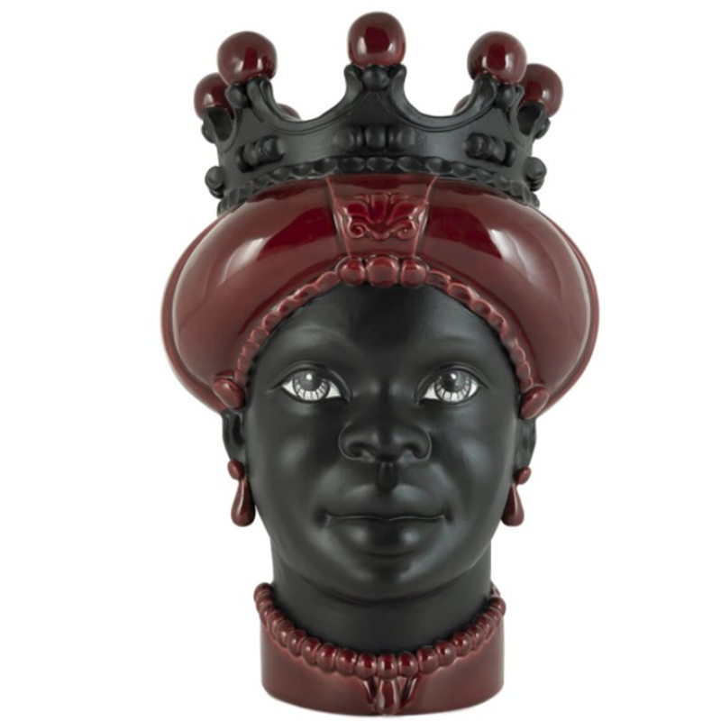 Ваза VASE MORO LADY CROWN DARK burgundy Бургундский красный Черный в Орле | Loft Concept 