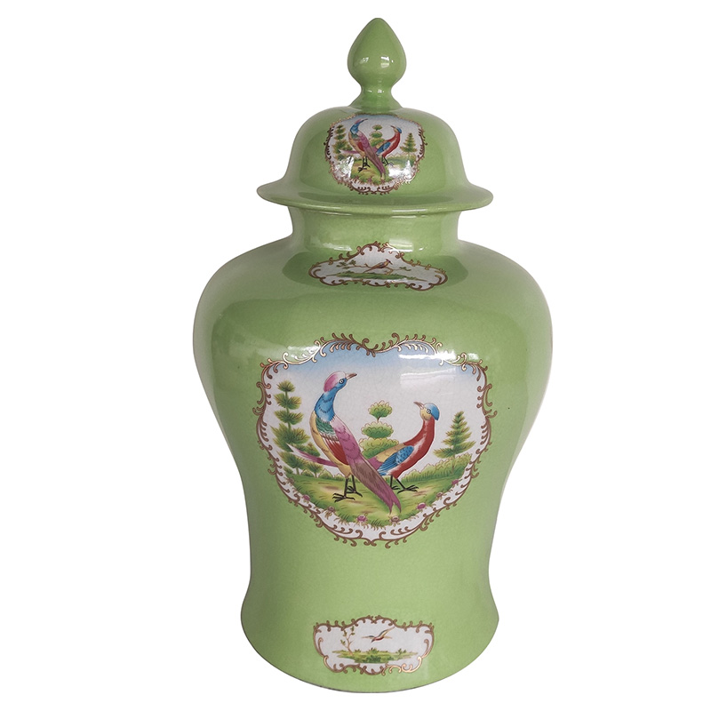 Ваза с крышкой Gabino Green Vase Прозрачный зеленый Мульти Ваза с крышкой Gabino Green Vase Прозрачный зеленый Мульти в Орле | Loft Concept