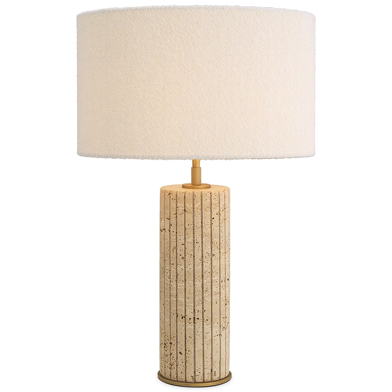 Настольная лампа Eichholtz Table Lamp Giova Round Белый Латунь Бежево-серый Настольная лампа Eichholtz Table Lamp Giova Round Белый Латунь Бежево-серый в Орле | Loft Concept