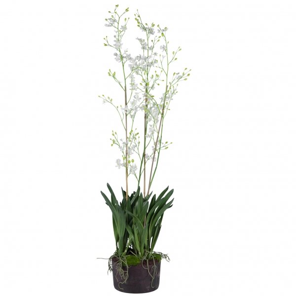Декоративный искусственный цветок Tropical Flower Черный Зеленый Белый Декоративный искусственный цветок Tropical Flower Черный Зеленый Белый в Орле | Loft Concept