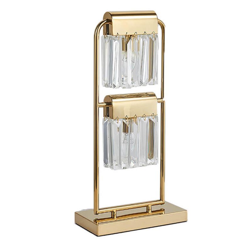 Настольная лампа Crystal Pendants gold 2 Глянцевое золото Прозрачное Стекло Настольная лампа Crystal Pendants gold 2 Глянцевое золото Прозрачное Стекло в Орле | Loft Concept