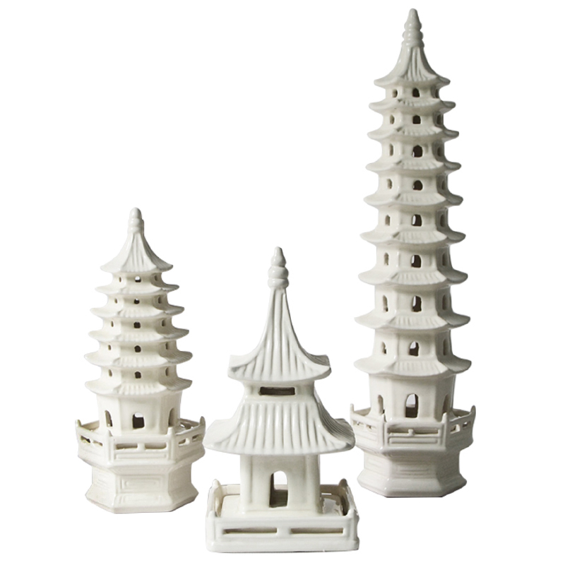 Комплект из 3-х статуэток Japanese Pagoda Комплект из 3-х статуэток Japanese Pagoda в Орле | Loft Concept