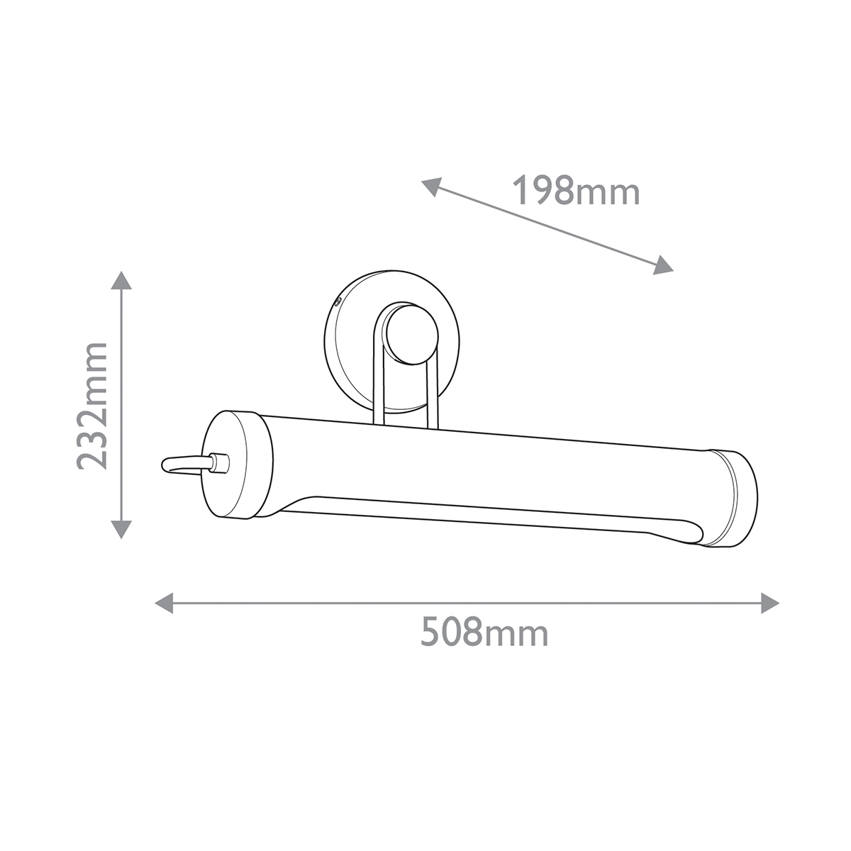 Светильник для картин цвета латунь с длинным цилиндрическим плафоном Alora в Орле