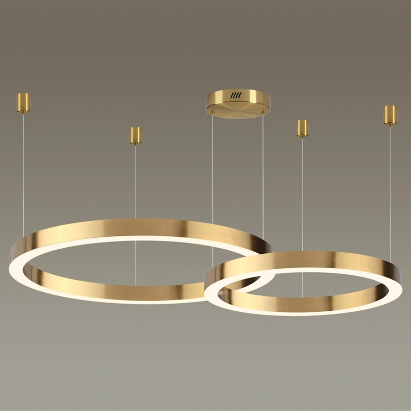 Люстра 2 Gold Ring Horizontal Золотой Люстра 2 Gold Ring Horizontal Золотой в Орле | Loft Concept