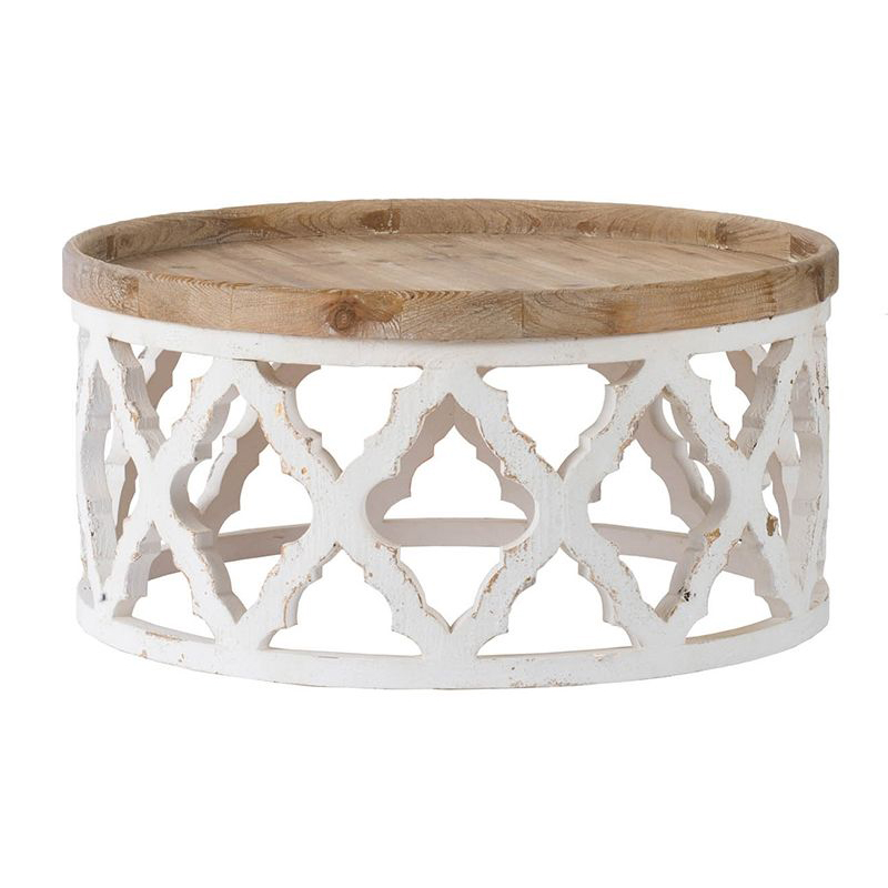Приставной стол низкий Panfilu Wooden Side Table  Белый в Орле | Loft Concept 