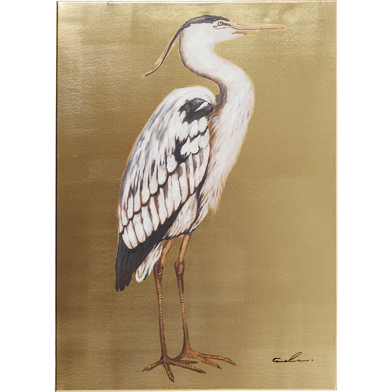 Картина Gold Heron I Золотой Белый Картина Gold Heron I Золотой Белый в Орле | Loft Concept