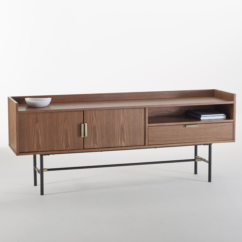 TV-тумба Torgny TV stand Орех Черный Латунь в Орле | Loft Concept 